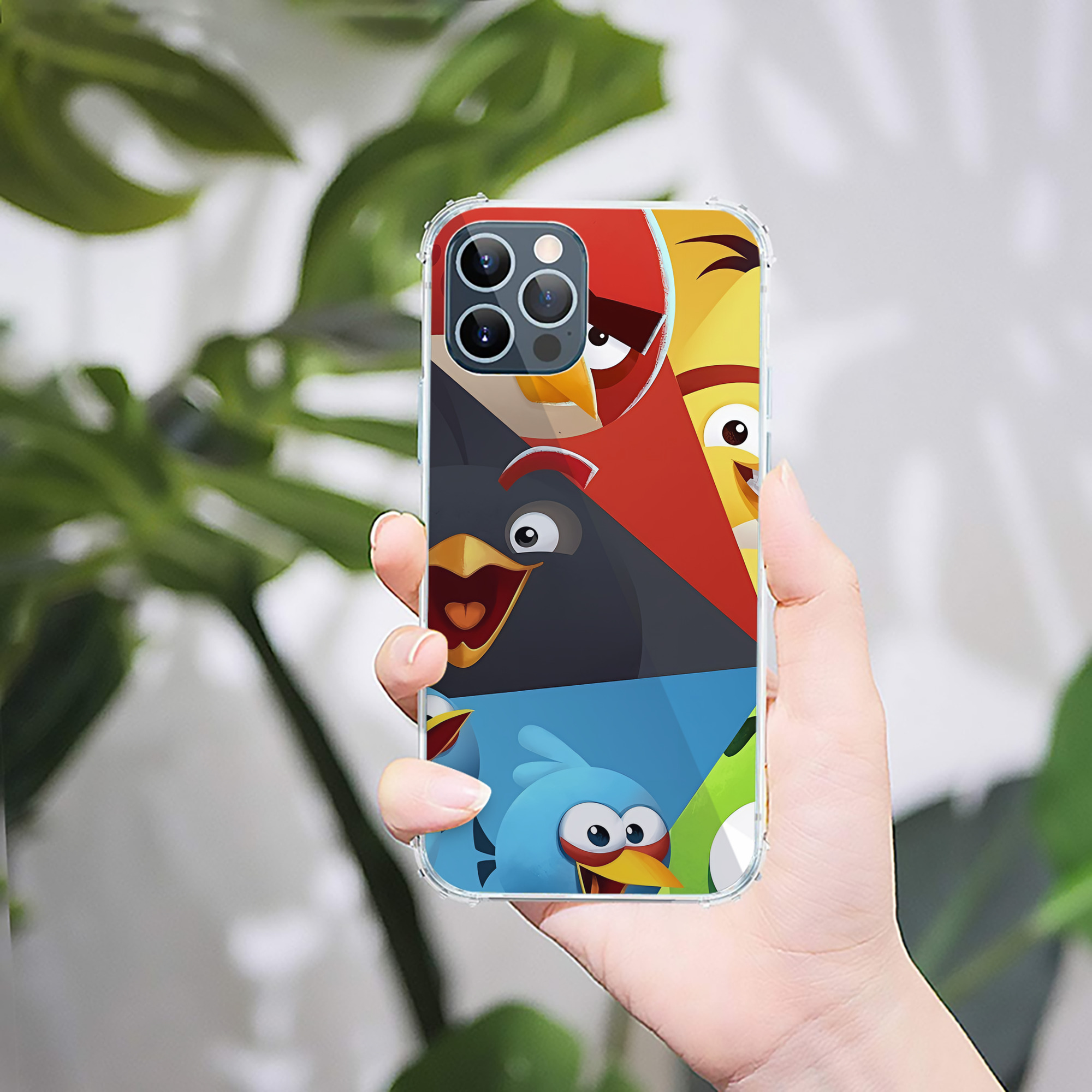 （画像用） Angry Birds アングリーバード 【iPhone 12シリーズ対応】透明スマホケース（クリアソフトケース）